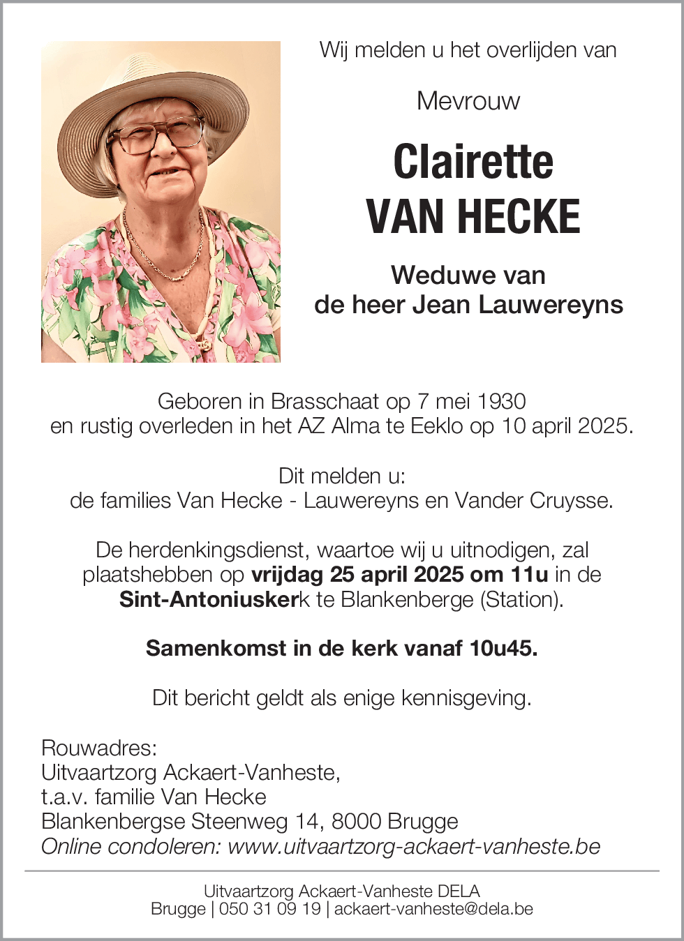 Clairette Van Hecke