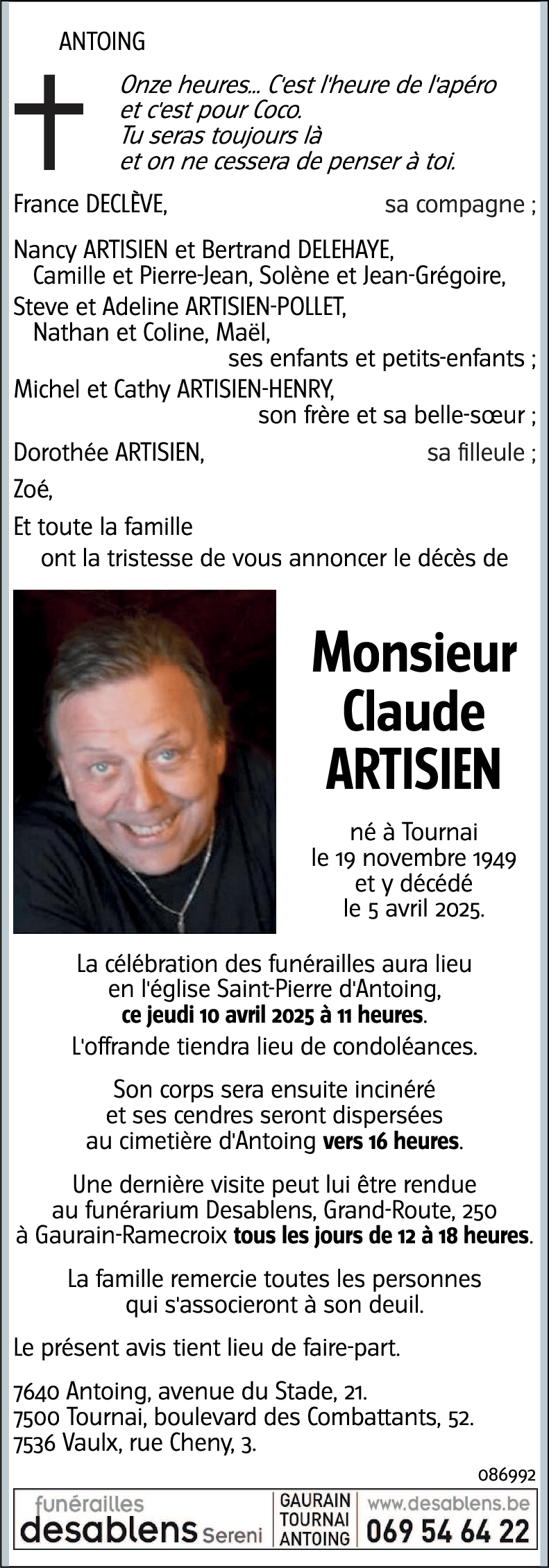 Claude ARTISIEN