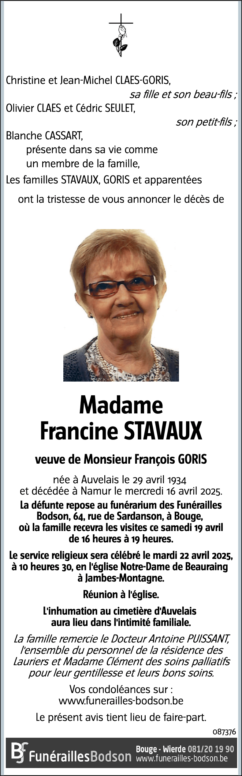 Francine STAVAUX