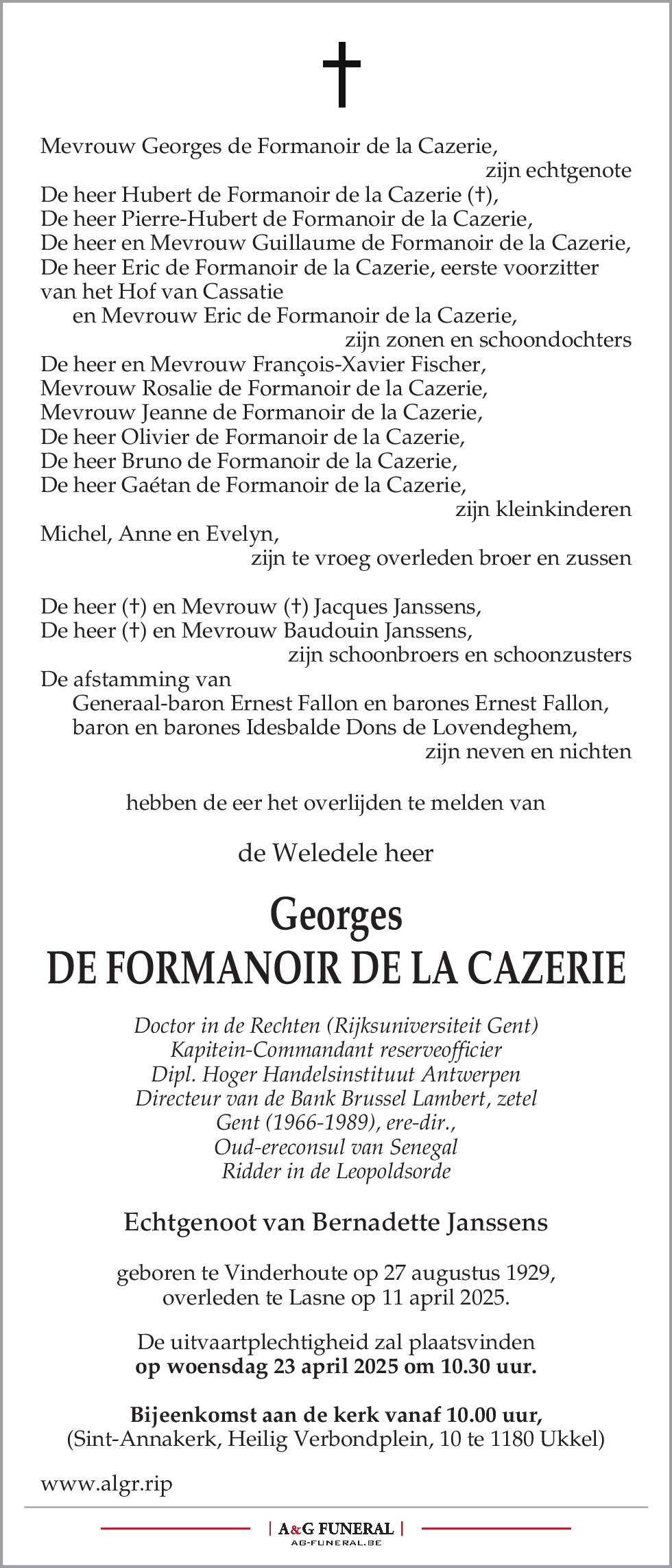 Georges de Formanoir de la Cazerie