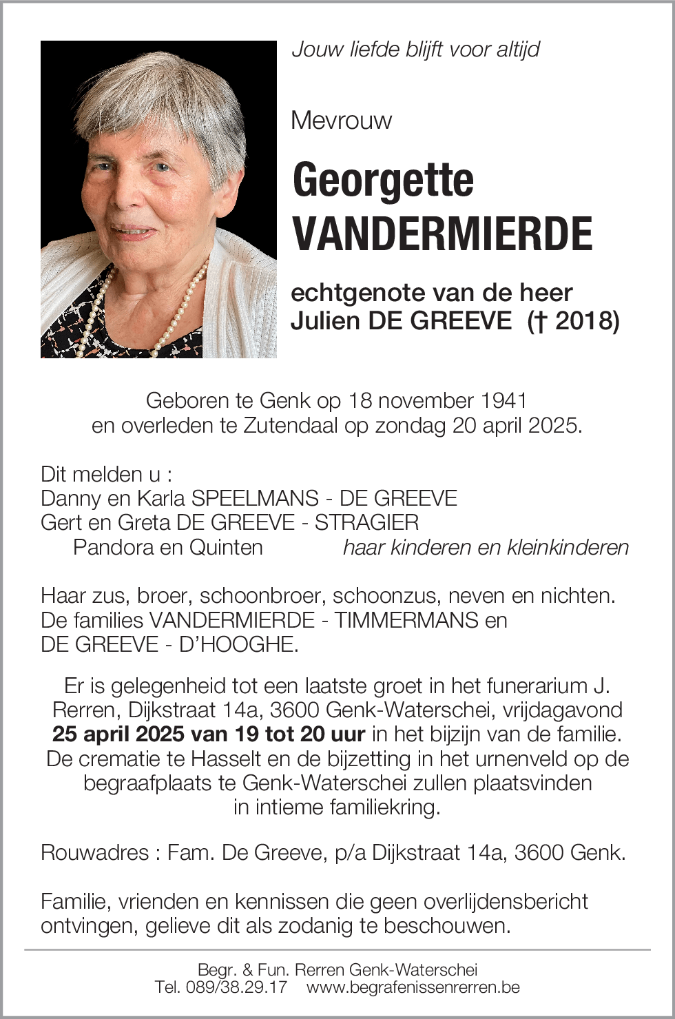 Georgette VANDERMIERDE