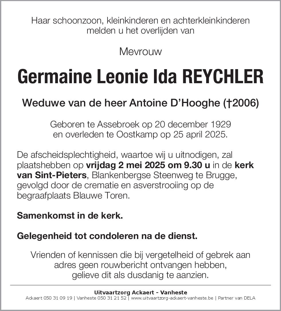 Germaine Leonie Reychler