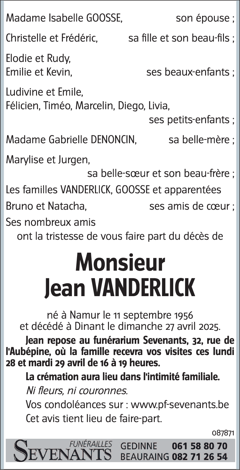 Jean VANDERLICK