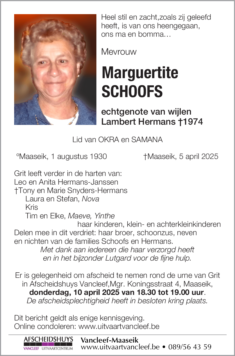 Marguertite Schoofs