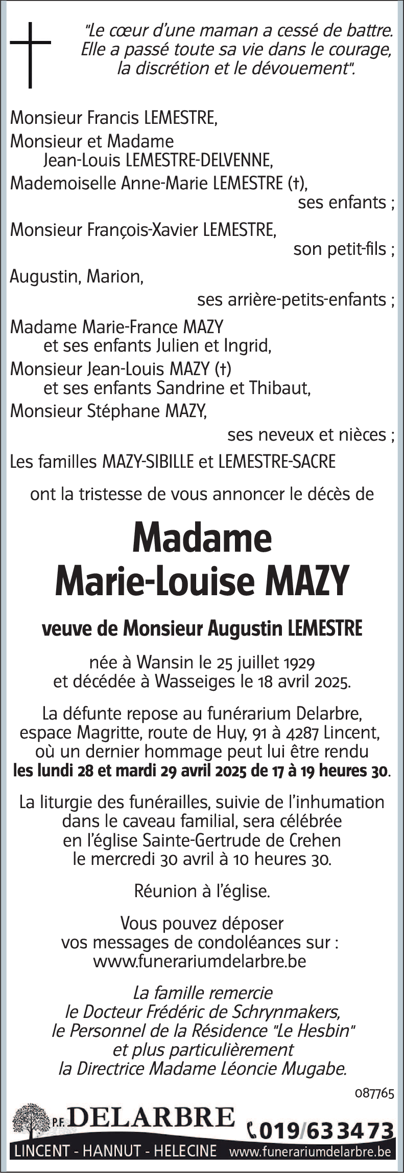 Marie-Louise MAZY