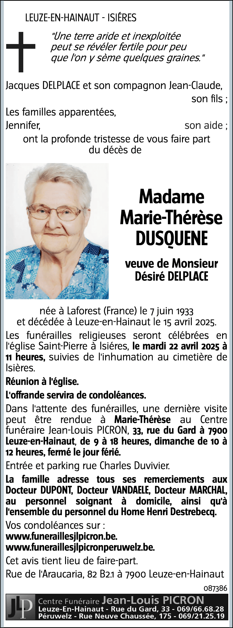 Marie-Thérèse DUSQUENE
