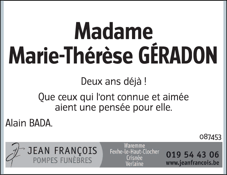 Marie-Thérèse GÉRADON