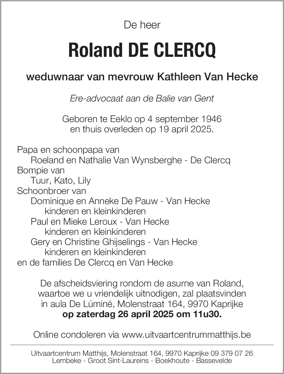 Roland De Clercq