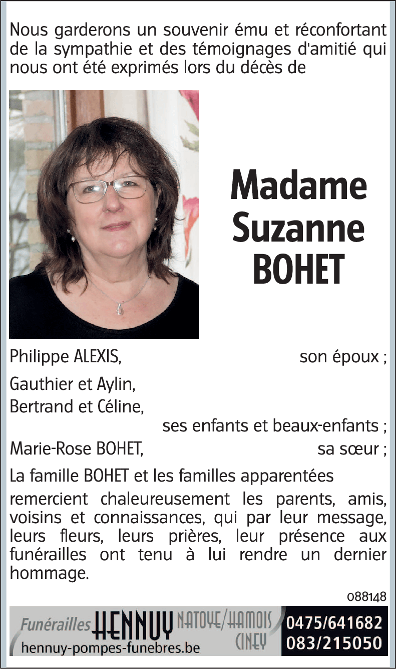 Suzanne BOHET