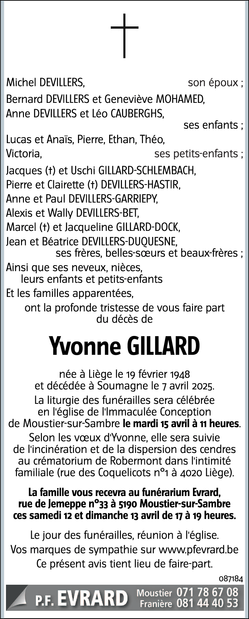 Yvonne GILLARD