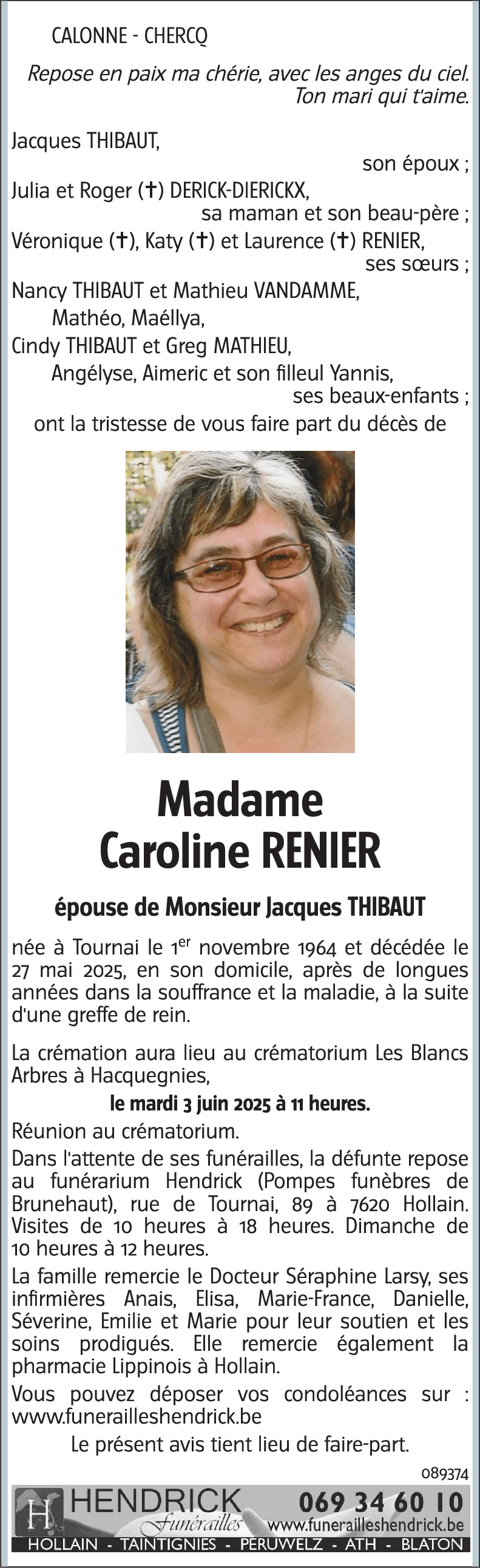 CAROLINE RENIER
