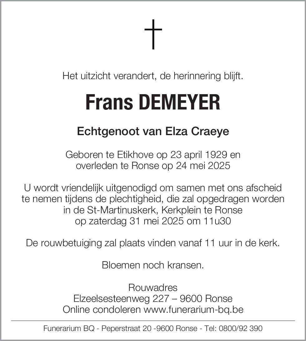 Frans DEMEYER