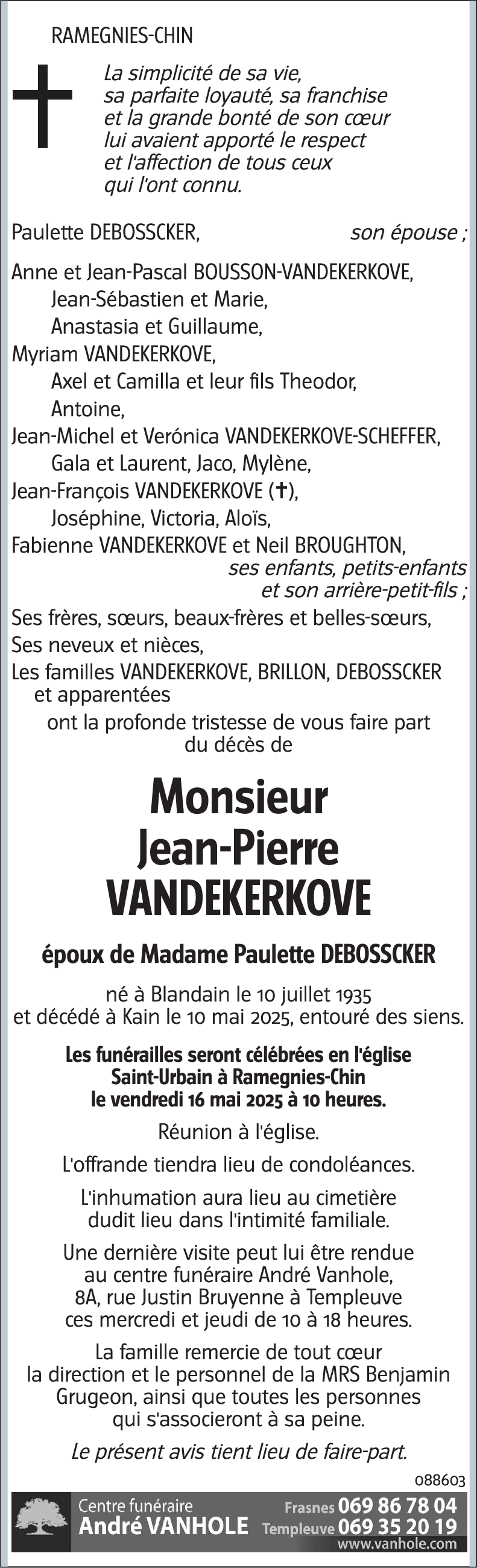 Jean-Pierre VANDEKERKOVE