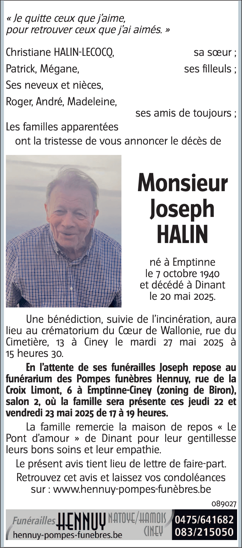 Joseph HALIN