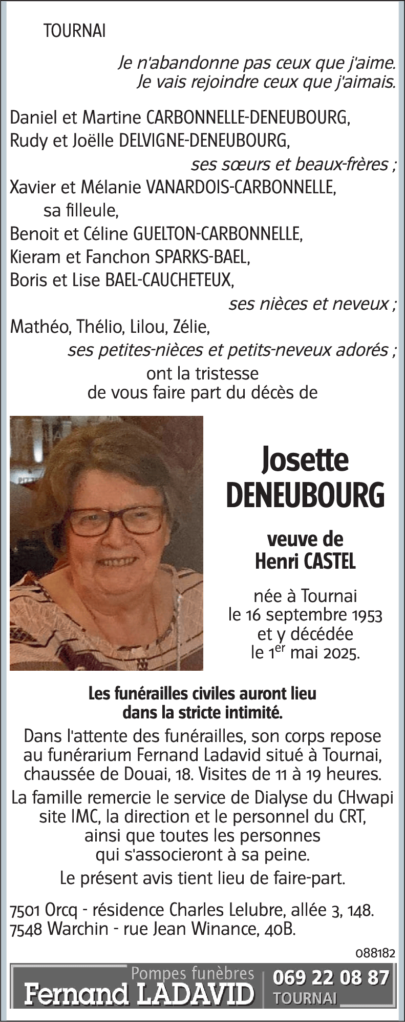 Josette DENEUBOURG