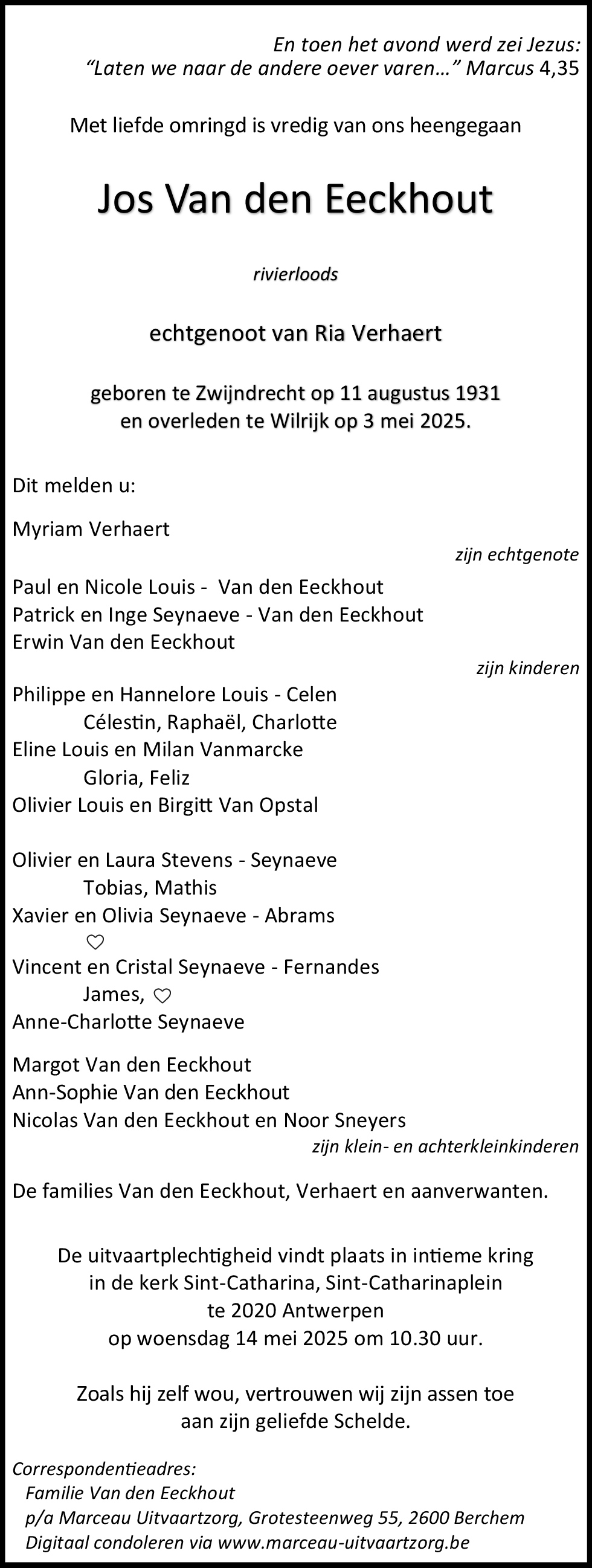 JOZEF VAN DEN EECKHOUT