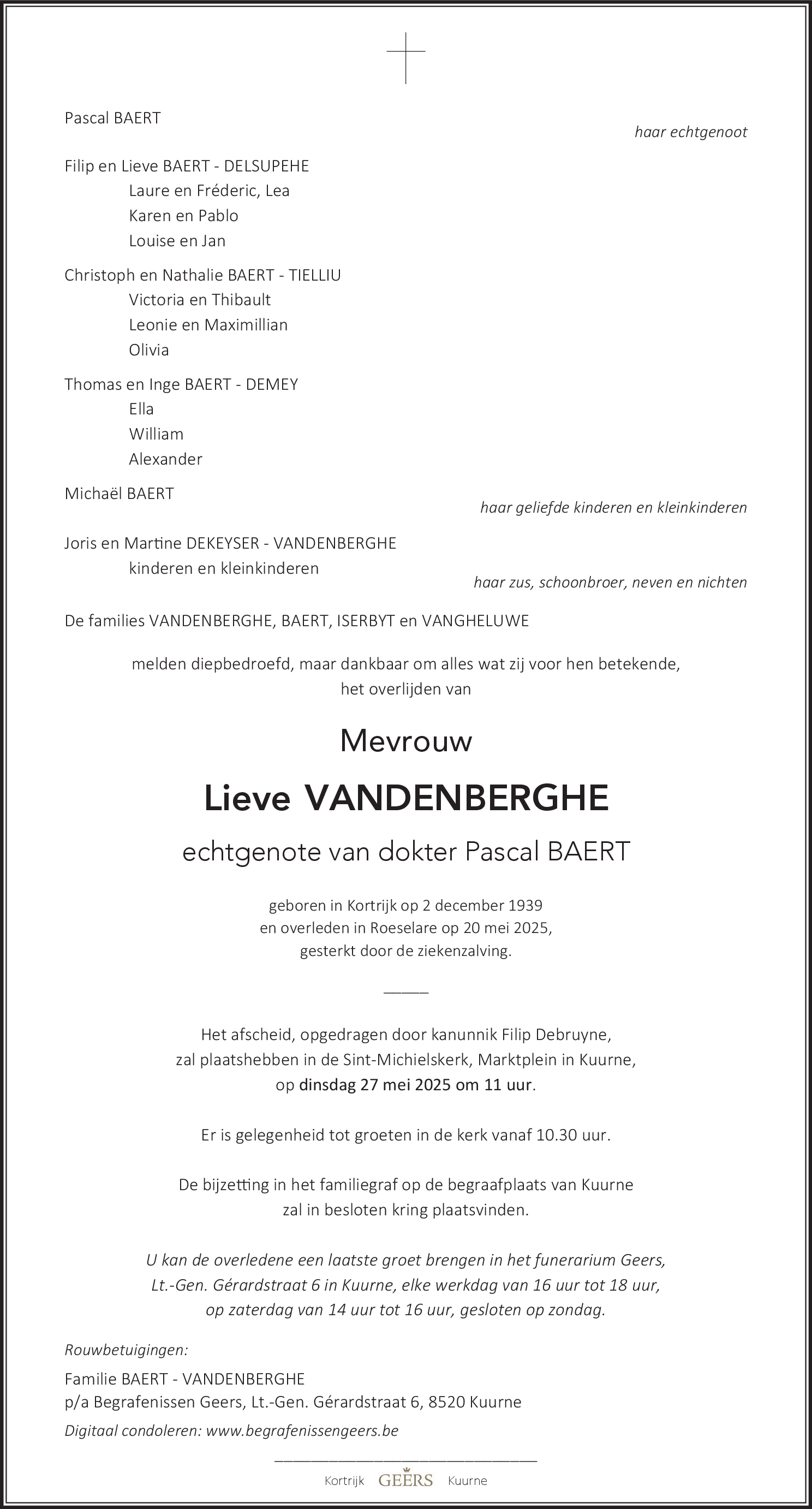 Lieve BAERT - VANDENBERGHE