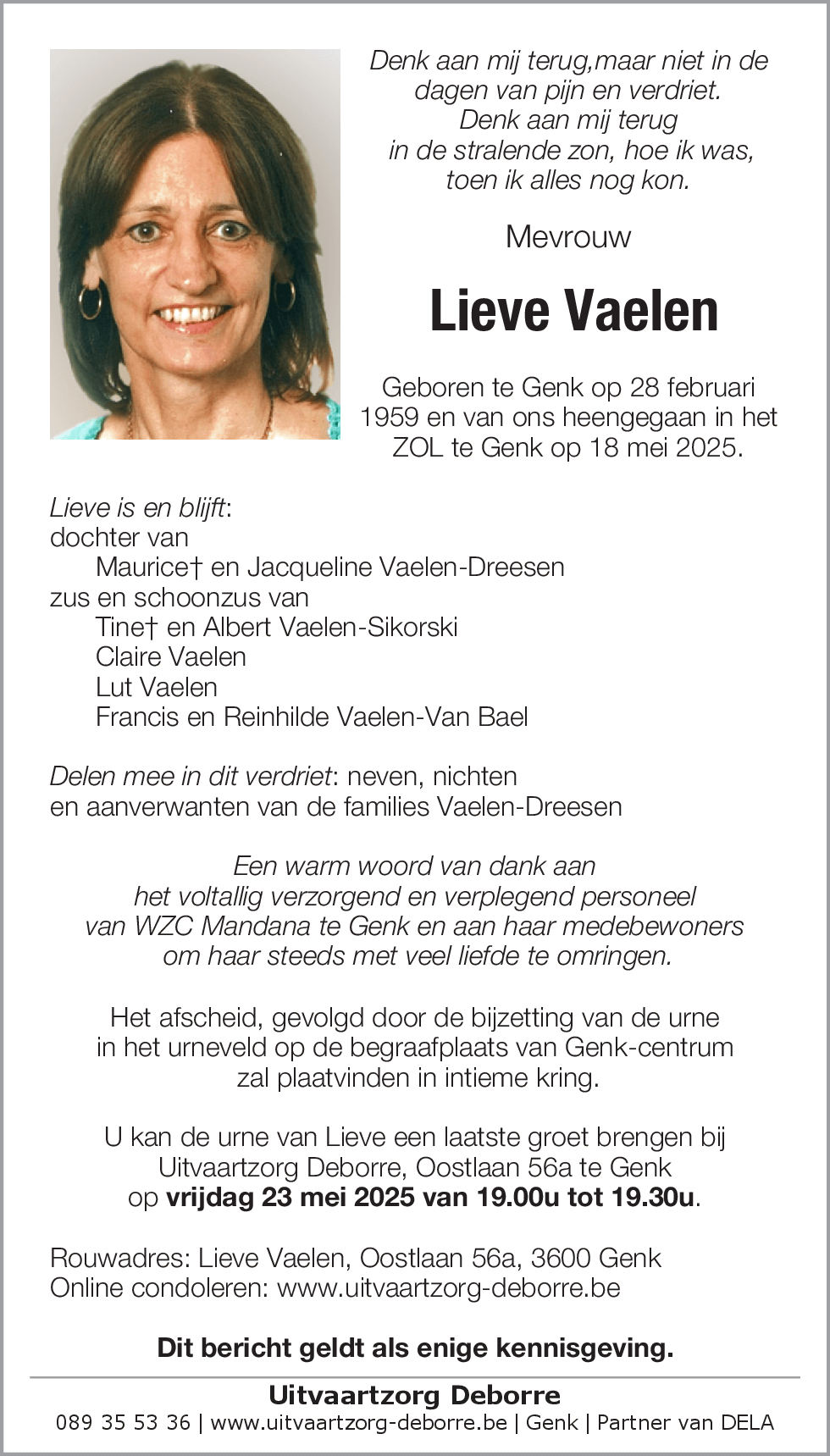 Lieve Vaelen
