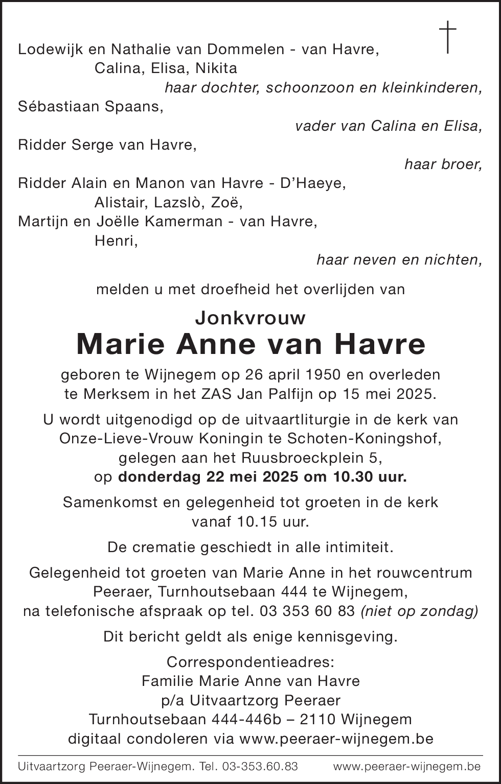 Marie Anne van Havre