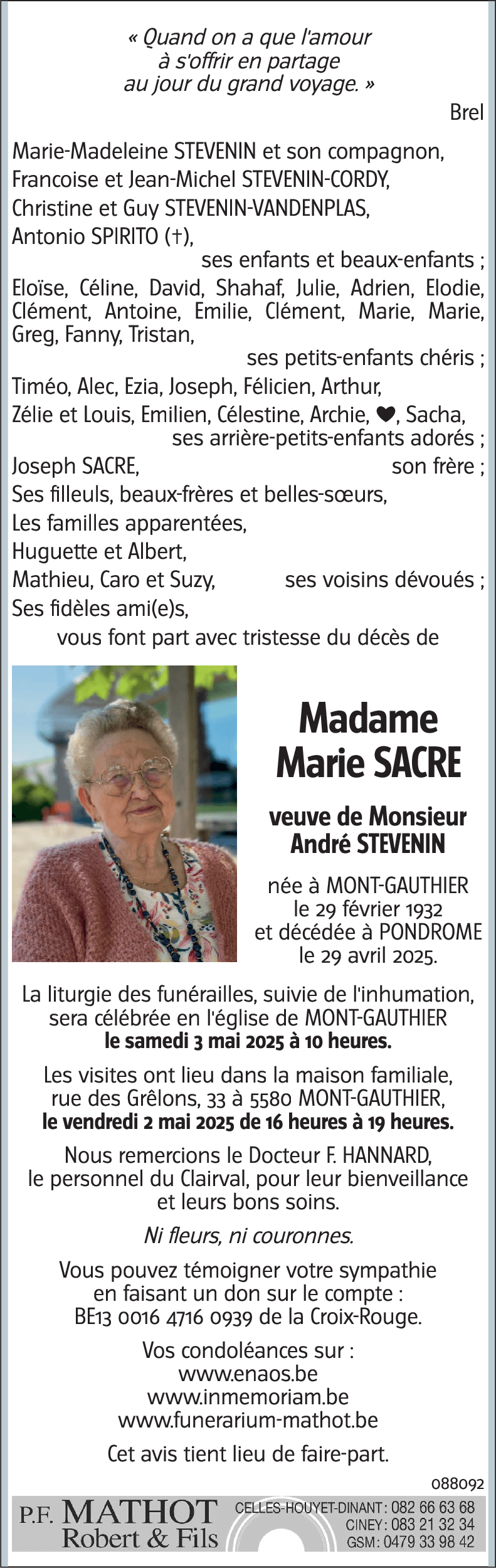 Marie SACRE