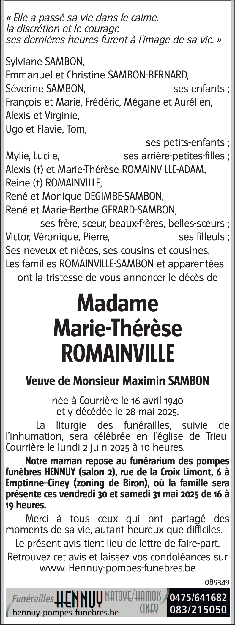 Marie-Thérèse ROMAINVILLE