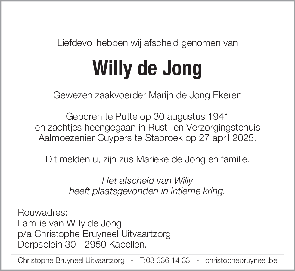 Willy de Jong