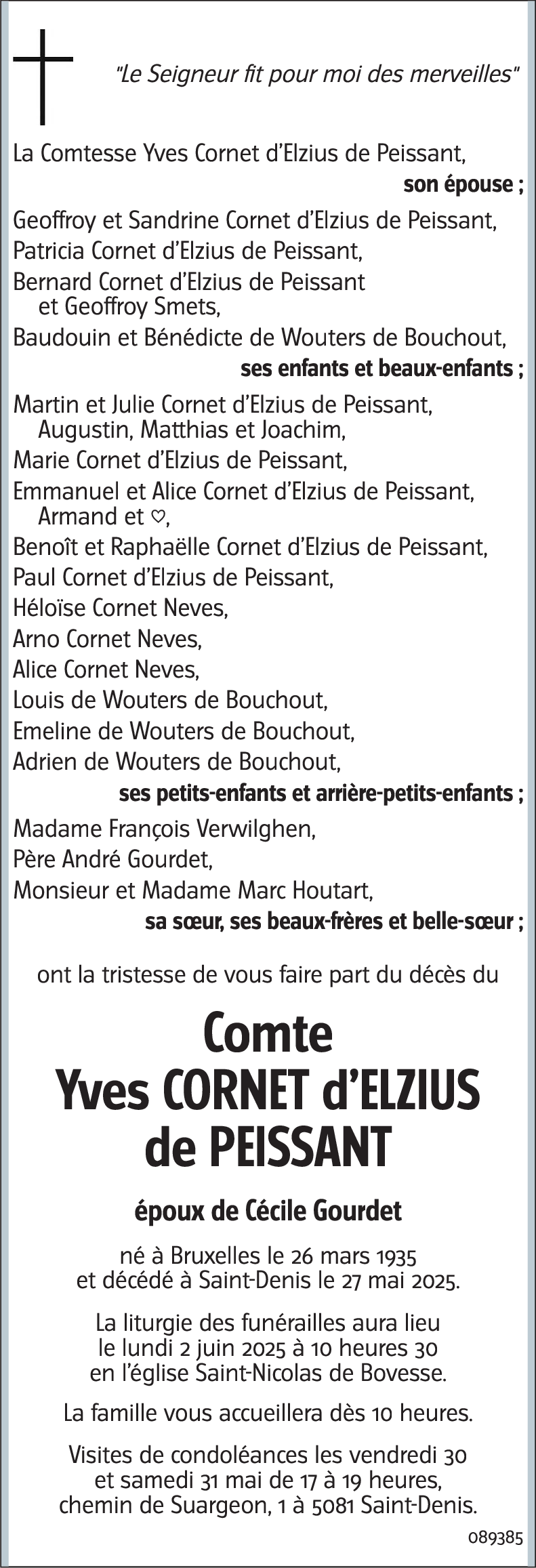 Yves CORNET d’ELZIUS de PEISSANT