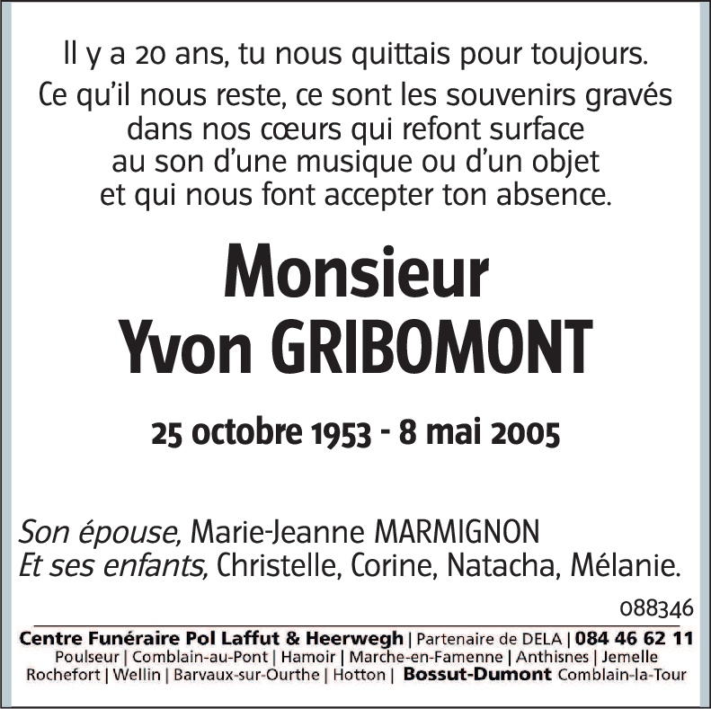 Yvon GRIBOMONT
