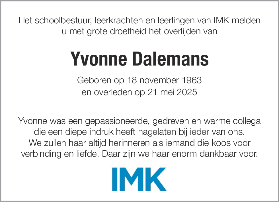 Yvonne DALEMANS