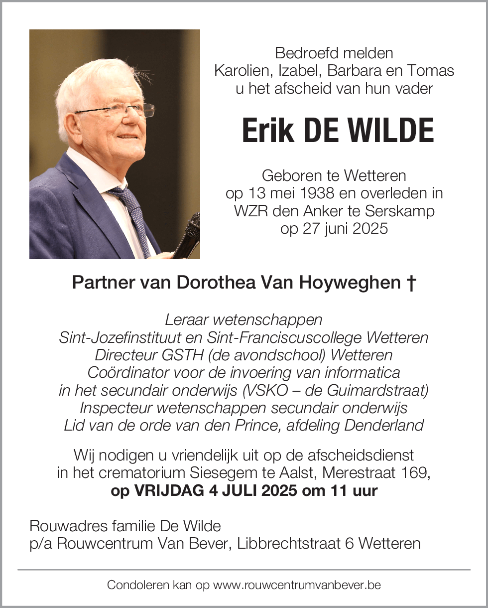 Erik De Wilde