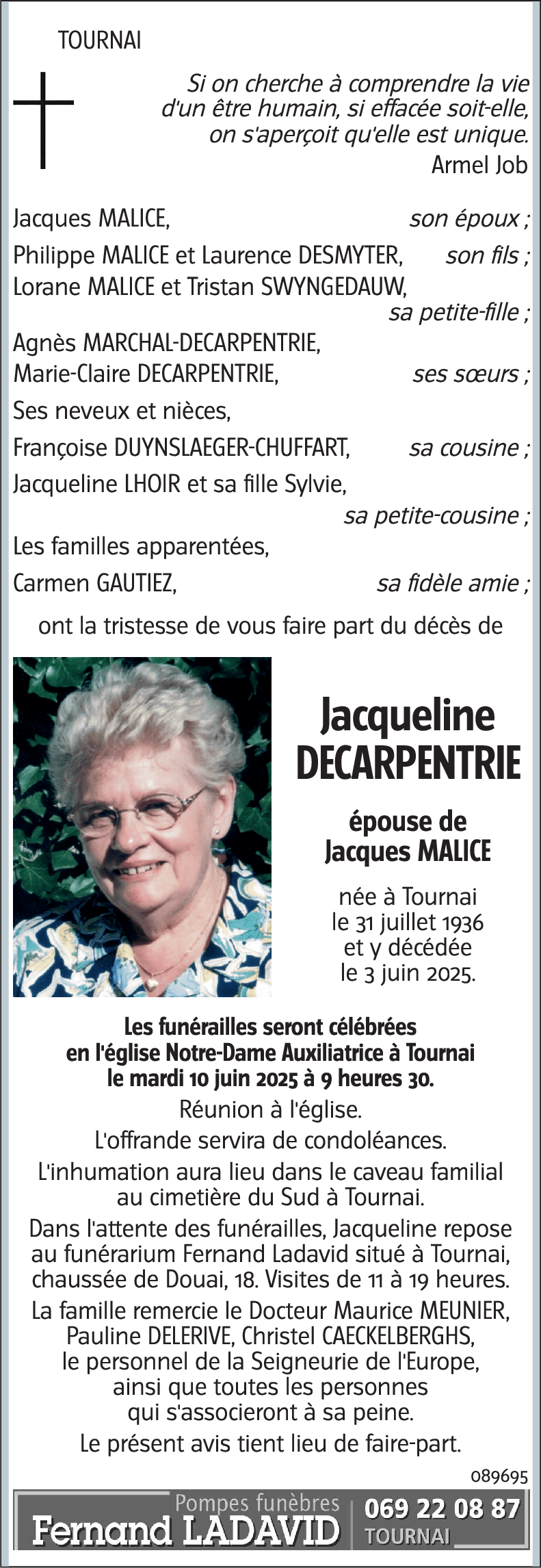 Jacqueline DECARPENTRIE