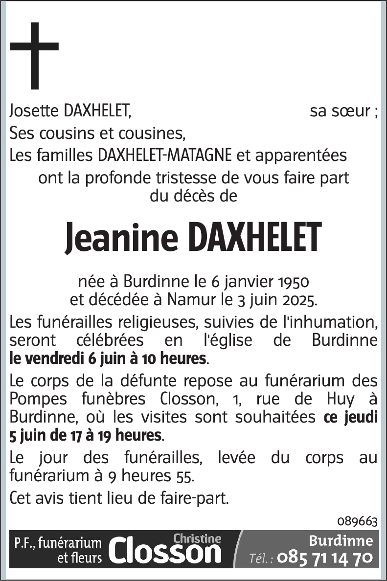Jeanine DAXHELET