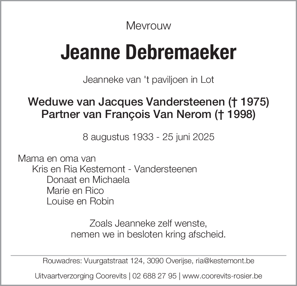 Jeanne Debremaeker