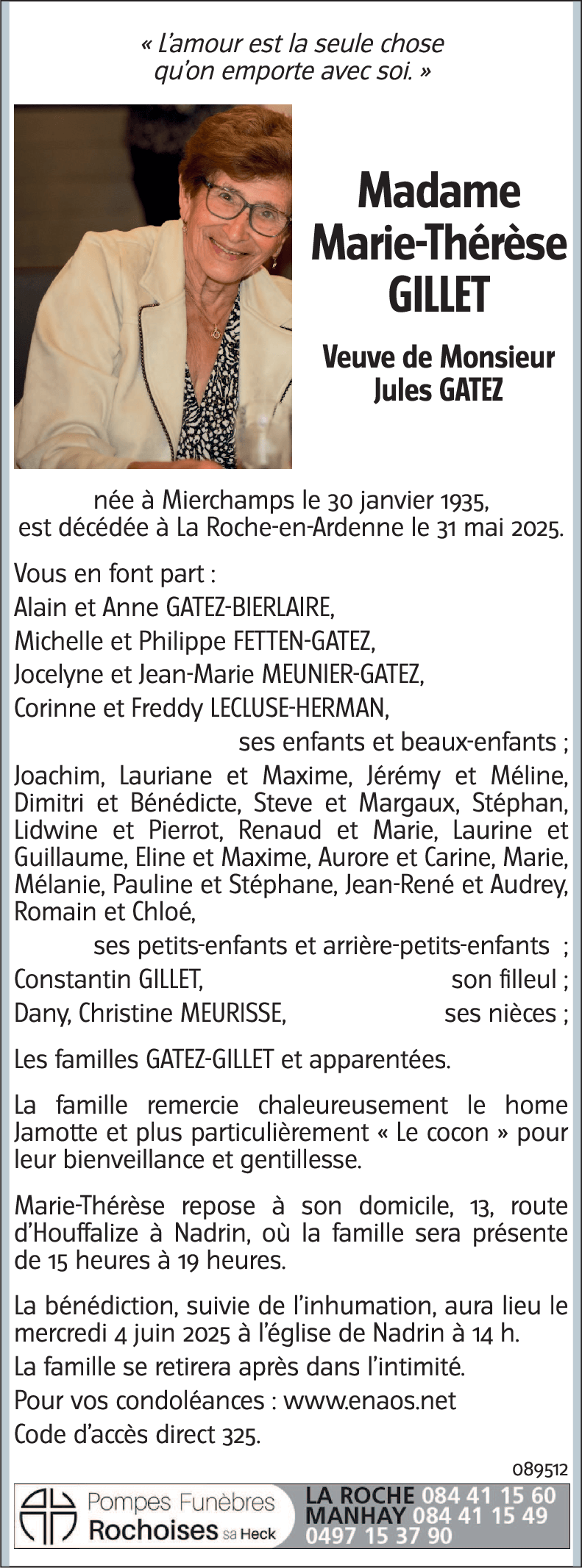 Marie-Thérèse GILLET