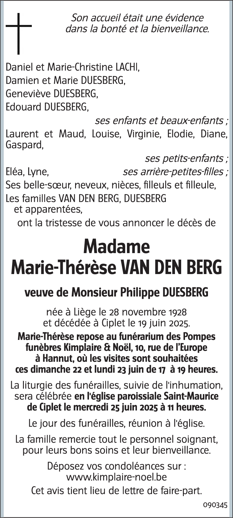 Marie-Thérèse VAN DEN BERG