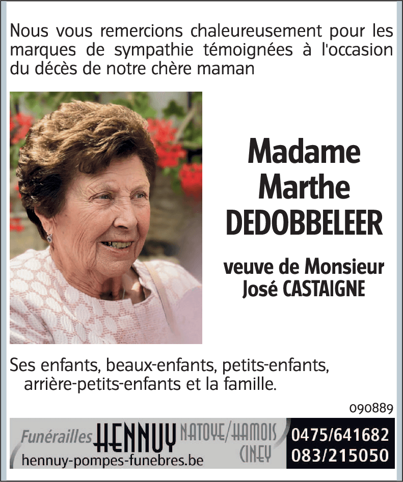 Marthe DEDOBBELEER
