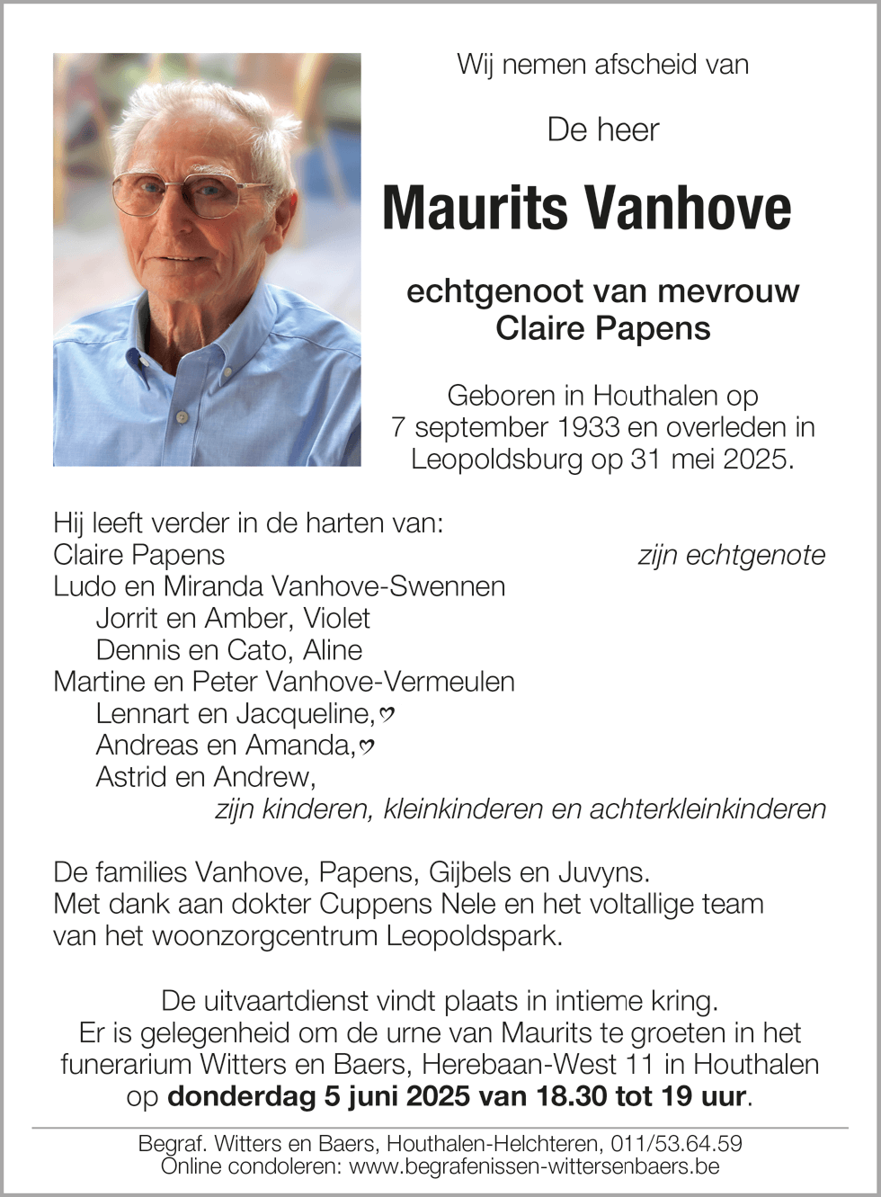 Maurits Vanhove