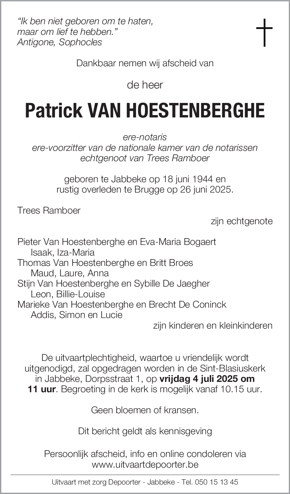 Patrick Van Hoestenberghe