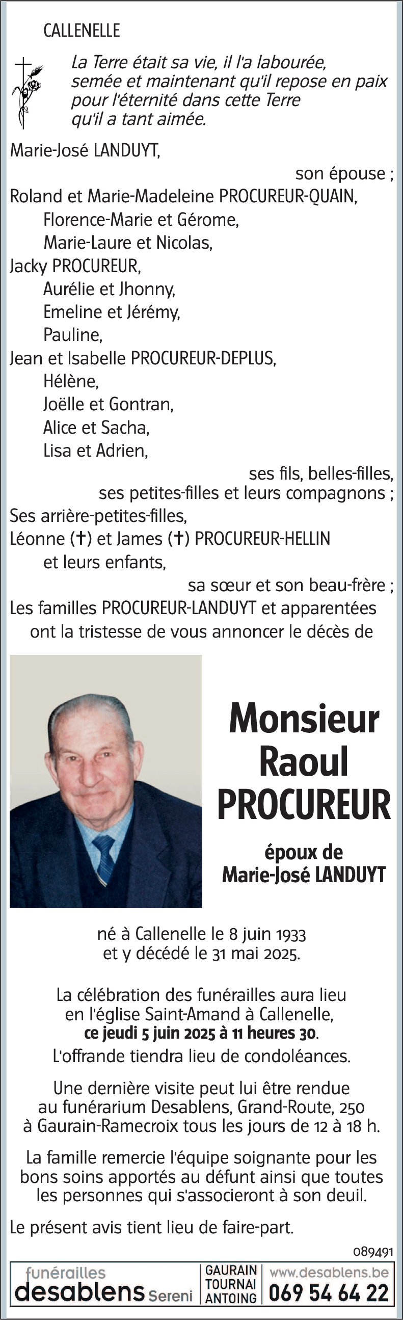 Raoul PROCUREUR