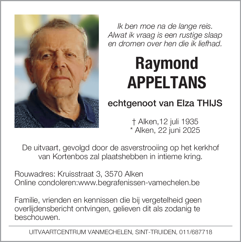 Raymond Appeltans