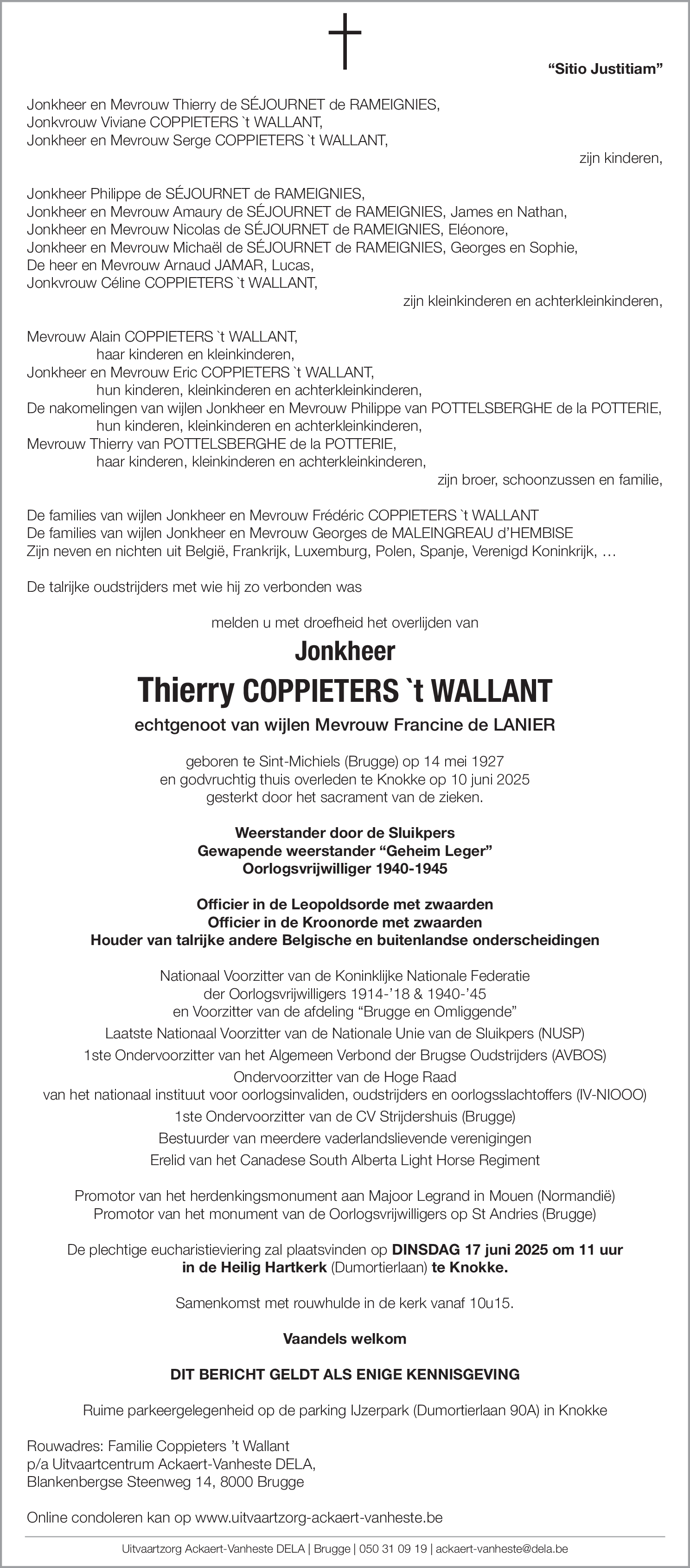 Thierry COPPIETERS ’t WALLANT