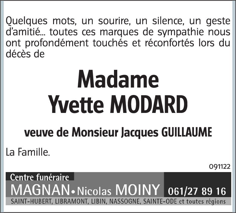 Yvette MODARD