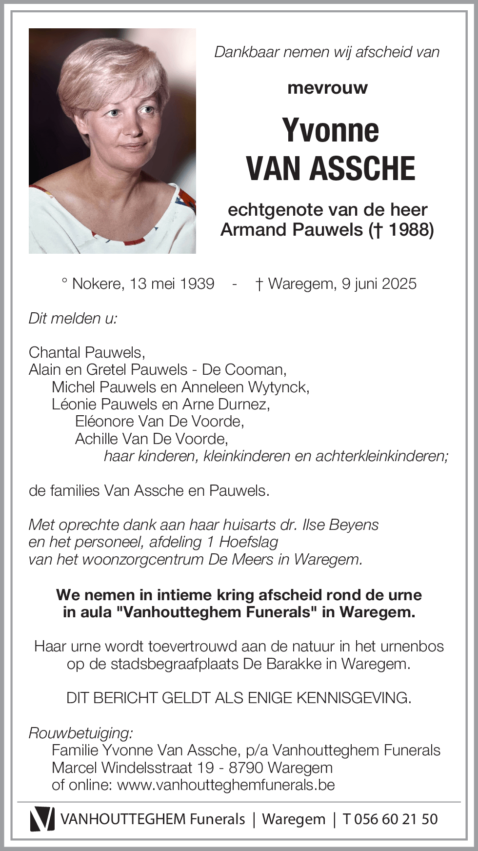 Yvonne VAN ASSCHE