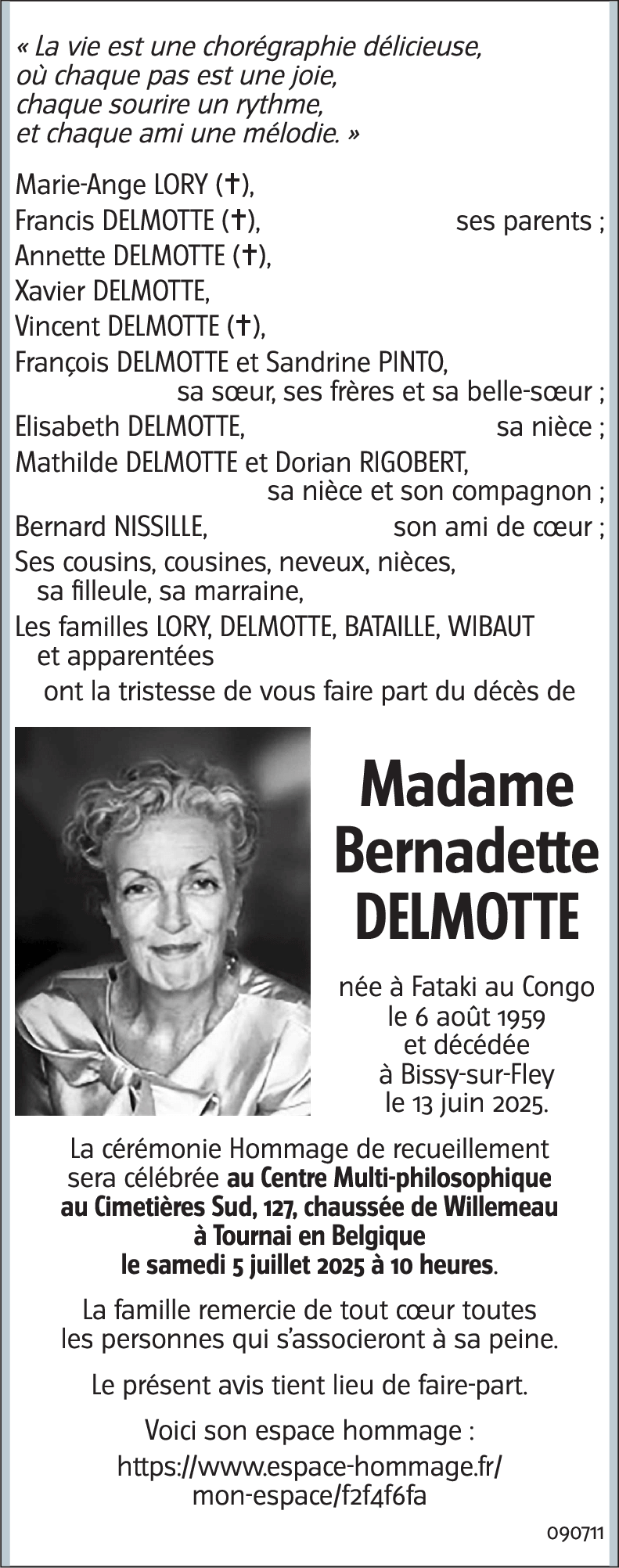 Bernadette DELMOTTE