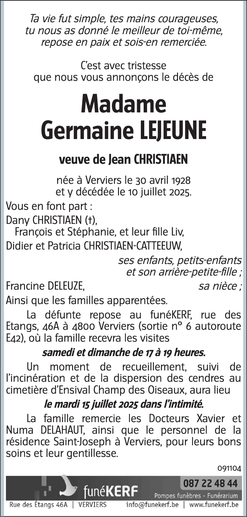 Germaine LEJEUNE