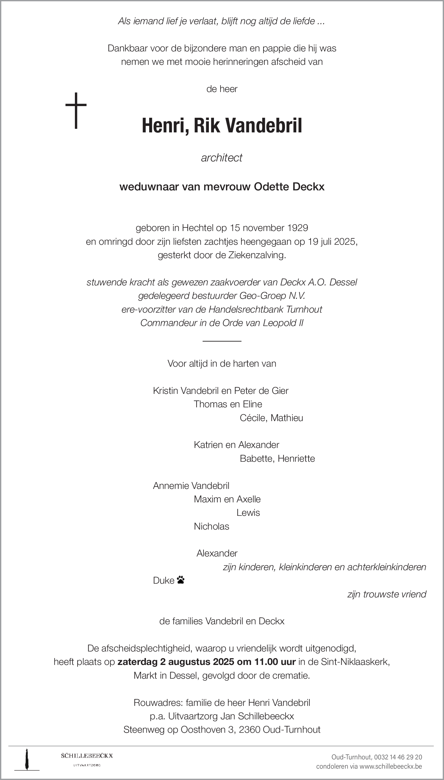 Henri, Rik Vandebril