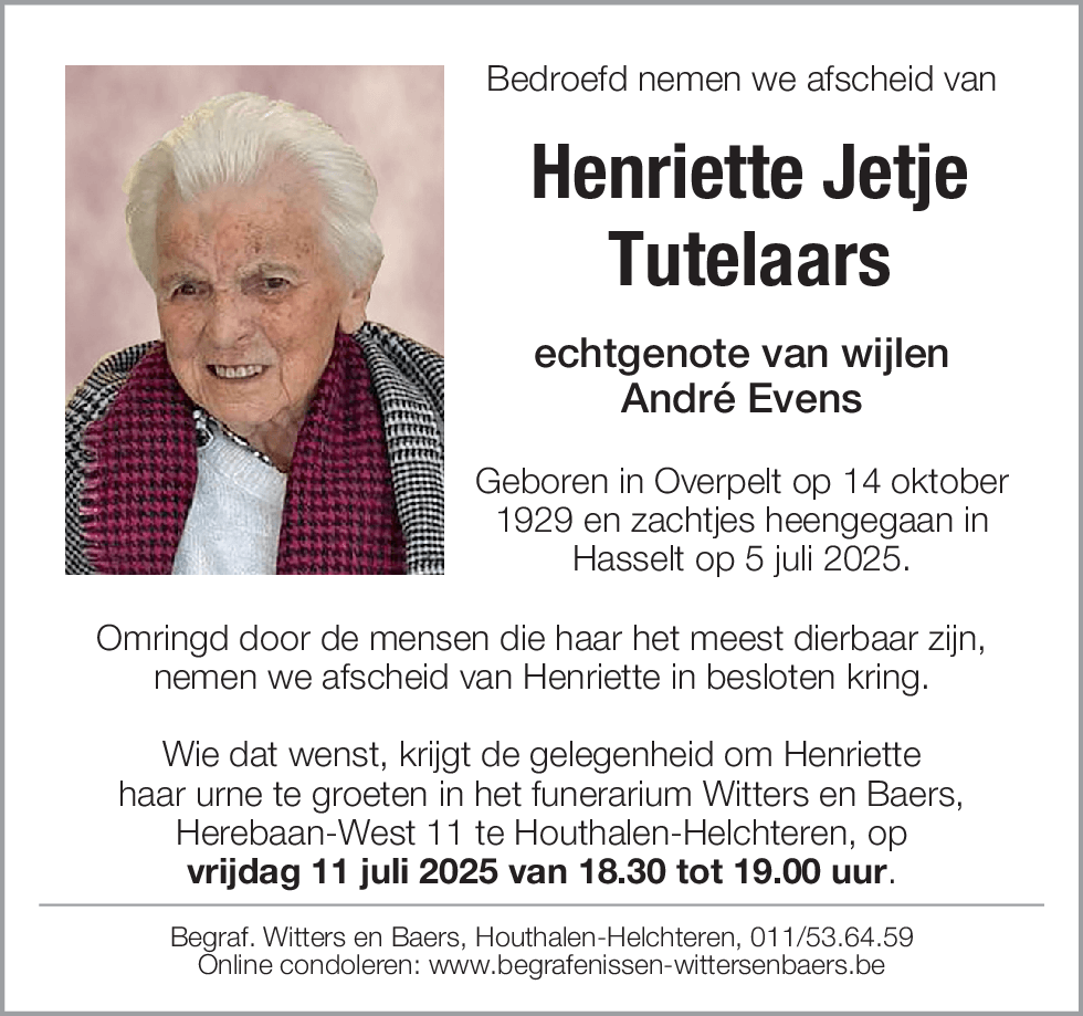 Henriette Jetje Tutelaars