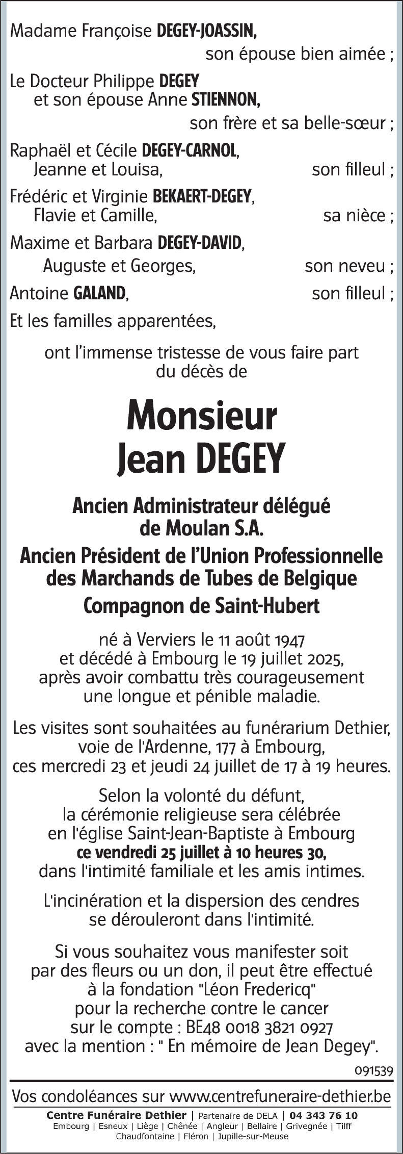 Jean DEGEY
