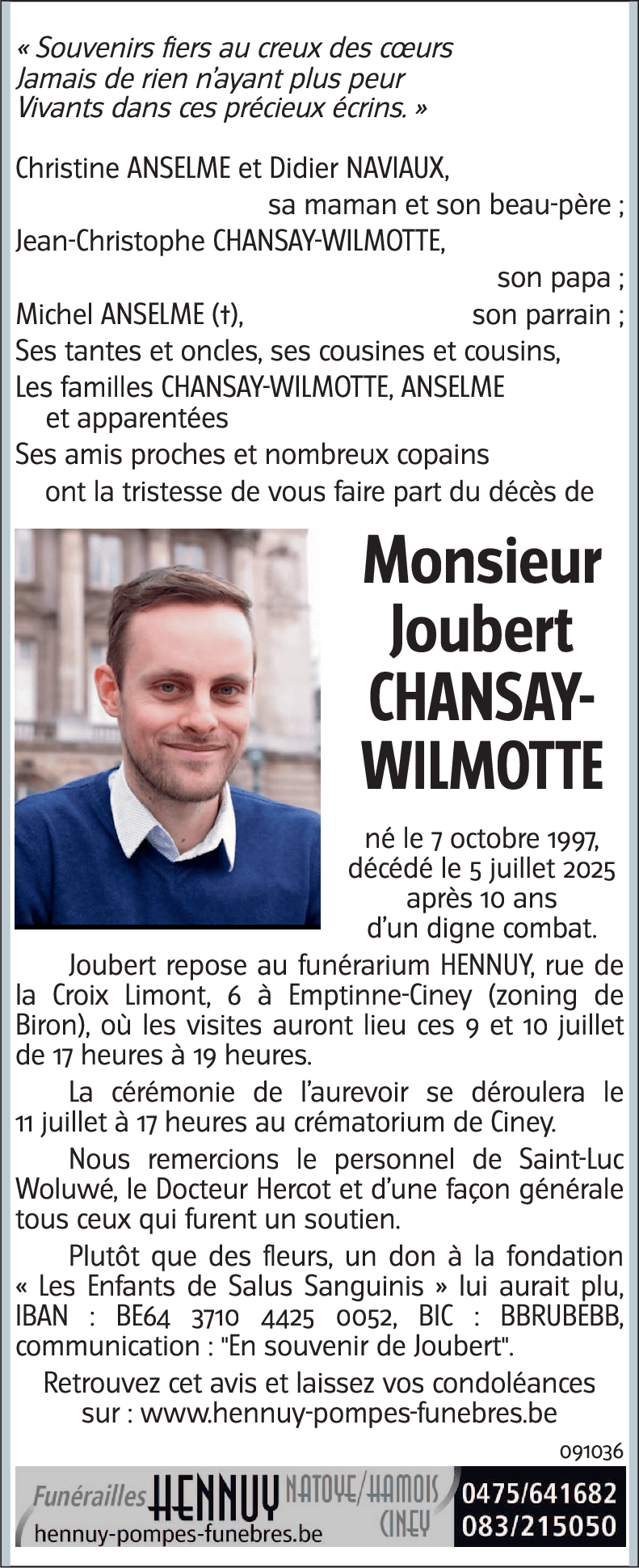 Joubert CHANSAY-WILMOTTE