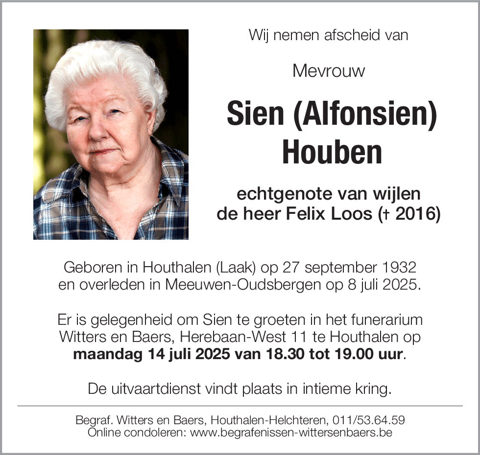 Sien (Alfonsien) Houben